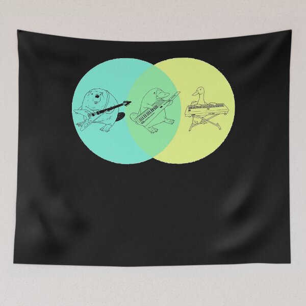 Item preview, Keytar Platypus Venn Diagram Essential T-Shirt designed and sold by DennisGarner.