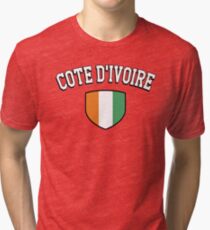 Cote D'Ivoire Supporters Tri-blend T-Shirt