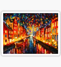 NIGHT COPENHAGEN - Leonid Afremov Sticker