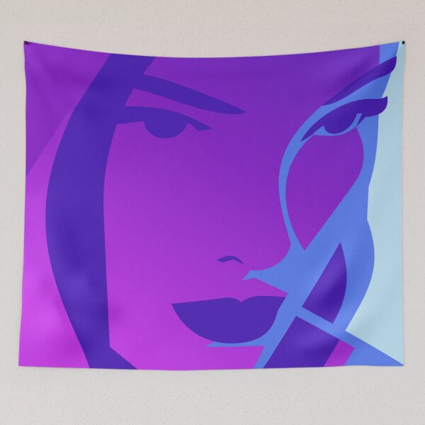 Item preview, Blue and pink Girl Art designed and sold by Tshirtstory.