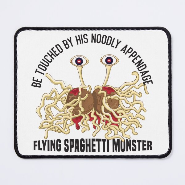Item preview, Be touched by his noodly appendage FSM Atheist designed and sold by alltheprints.