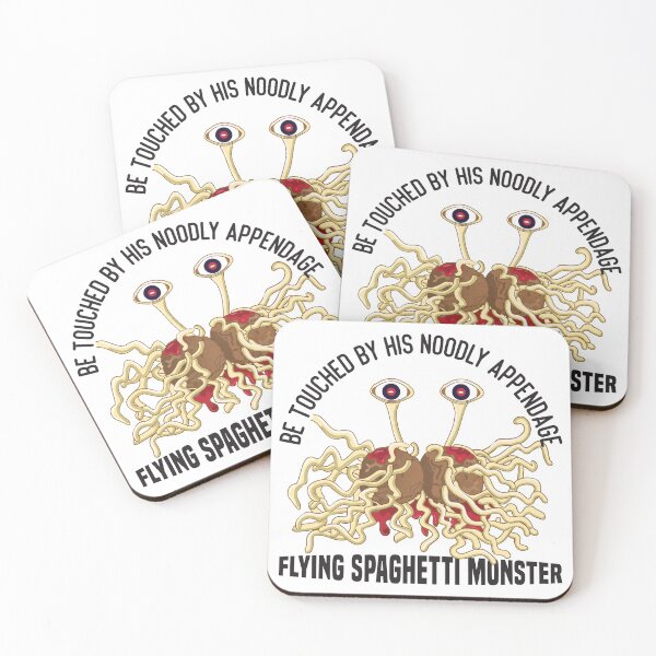 Item preview, Be touched by his noodly appendage FSM Atheist designed and sold by alltheprints.