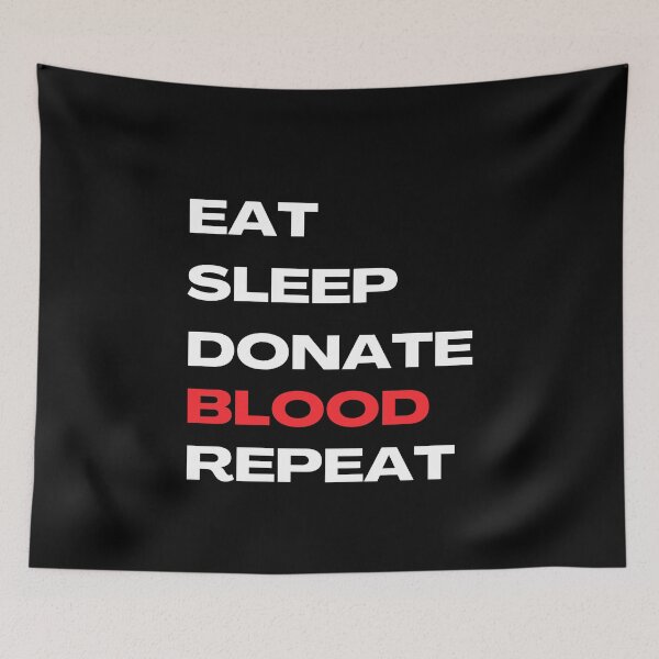 Item preview, Eat Sleep Donate Blood Repeat - National Blood Donor Month designed and sold by AwarenessCloud.