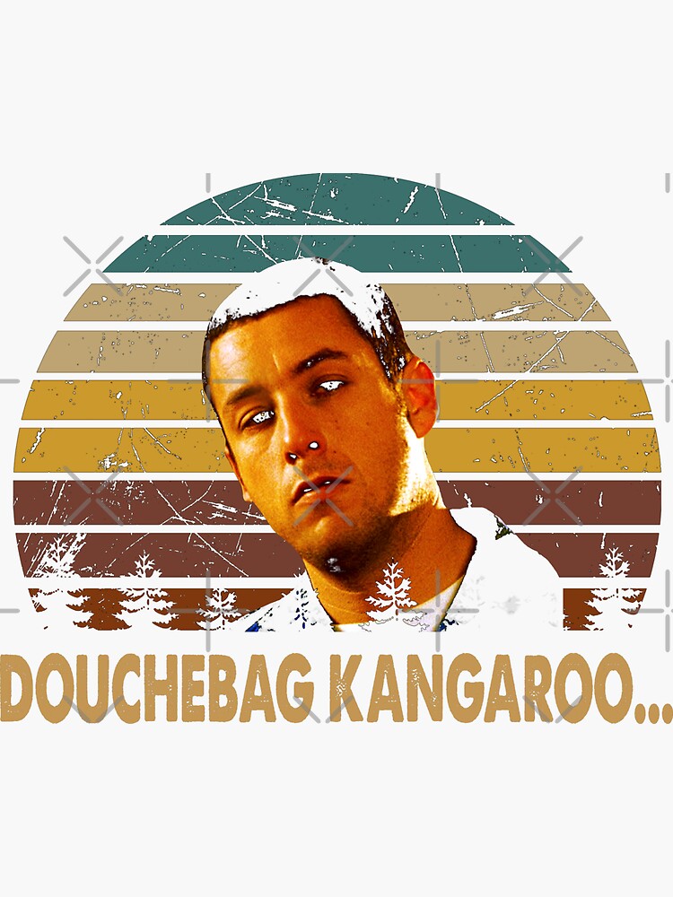 "Douchebag kangaroo poster art character vintage" Sticker by Barros1164