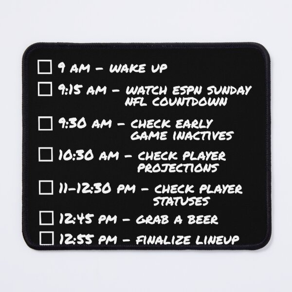 Item preview, Fantasy Football Checklist Essential T-Shirt.png designed and sold by JoeGalenski.