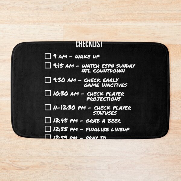 Item preview, Fantasy Football Checklist Essential T-Shirt.png designed and sold by JoeGalenski.