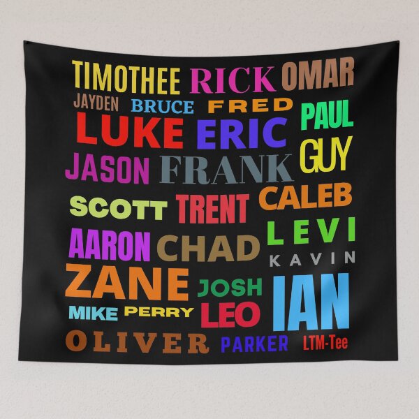 Item preview, Boy Names, English Names, Common Names, American Names, Beautiful Mix Fonts designed and sold by LTM-tee.