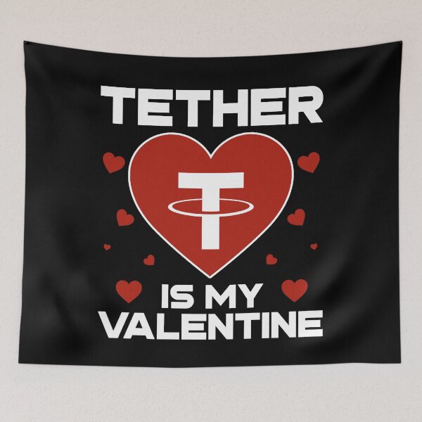 Item preview, Tether Is My Valentine USDT Coin To The Moon Crypto Token Cryptocurrency Blockchain Wallet HODL designed and sold by AdamRoberts90.