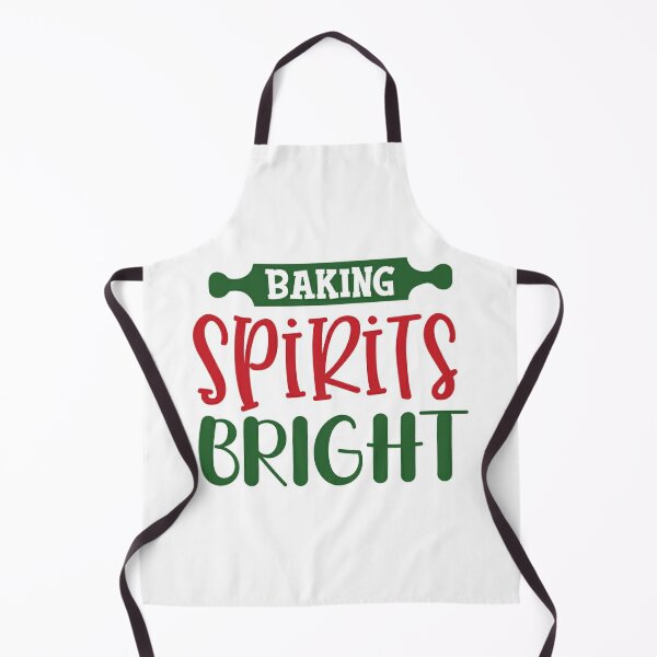 Funny Christmas baking apron, Baking spirits bright, Gifts for the coo –  LisbonBlue