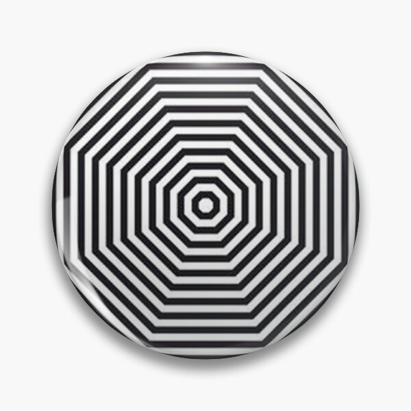 Item preview, Striped Octagonal Flashing Black n White Optical Illusion designed and sold by PoppyPrintShop.