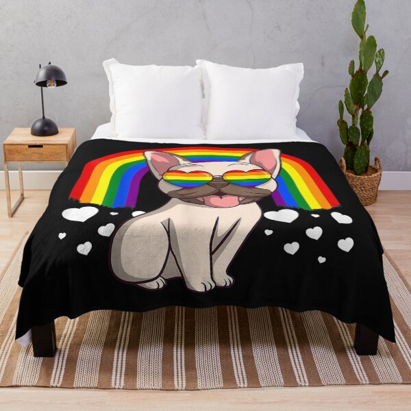 Item preview, LGBT French Bulldog Dog Gay Pride Rainbow Frenchie designed and sold by David231231.