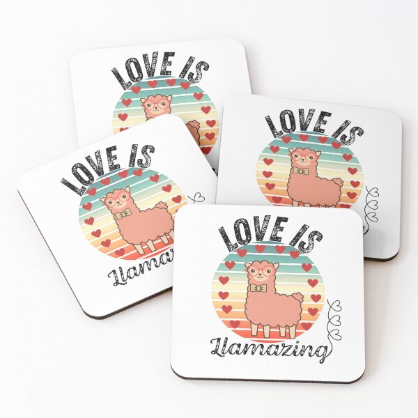 Item preview, Love is Llamazing-Cute llama loves with hearts designed and sold by AmeliaStore1.
