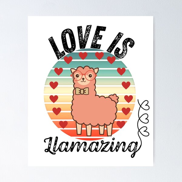 Item preview, Love is Llamazing-Cute llama loves with hearts designed and sold by AmeliaStore1.