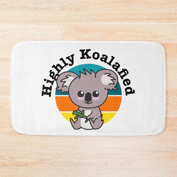 Item preview, "Highly Koalafied" Cute Koala Bear with Eucalyptus designed and sold by Happy Puppy Print On Demand.