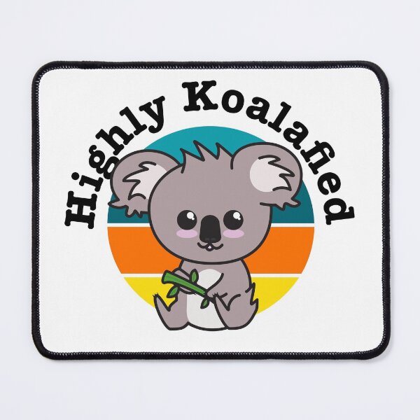 Item preview, "Highly Koalafied" Cute Koala Bear with Eucalyptus designed and sold by Happy Puppy Print On Demand.