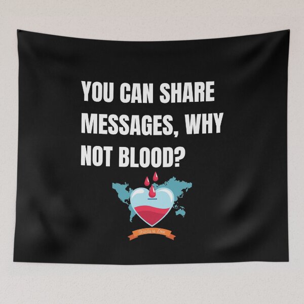 Item preview, You can share messages why not blood - National Blood Donor Month - Blood Donation Awareness  designed and sold by AwarenessCloud.