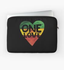 Eine Liebe Musik Rasta Reggae Herz Frieden Wurzeln Laptoptasche