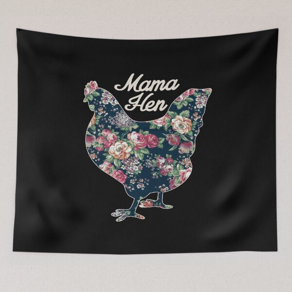 Item preview, Mama Hen Floral Chicken Countrycore Aesthetics Cute Flowers Print for Mom Who Loves Chickens designed and sold by alenaz.