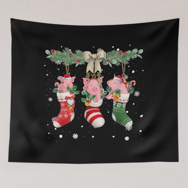 Item preview, Pig In Christmas Socks - Pig Loves Xmas designed and sold by danieljames11.