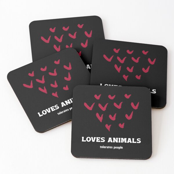 Item preview, Loves Animals Tolerates People. Funny Heart For Animals Animal Lover designed and sold by Rebel-Design.