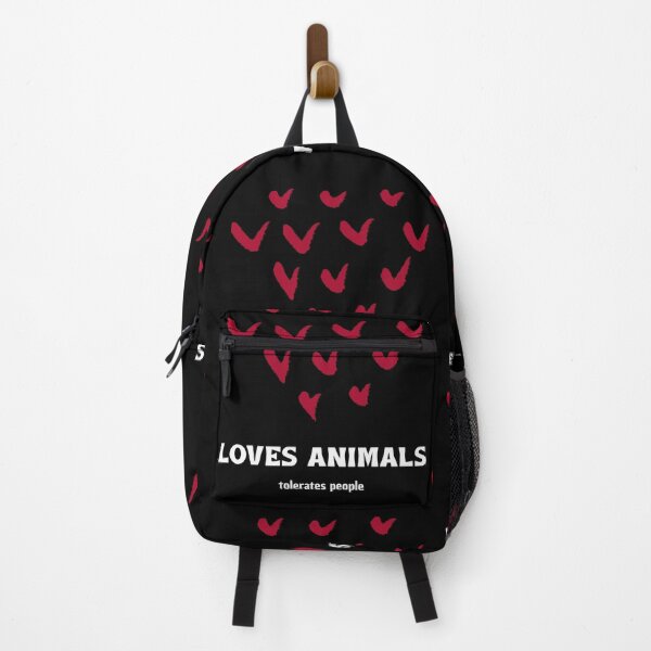 Item preview, Loves Animals Tolerates People. Funny Heart For Animals Animal Lover designed and sold by Rebel-Design.