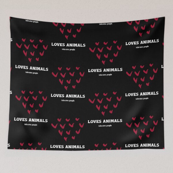 Item preview, Loves Animals Tolerates People. Funny Heart For Animals Animal Lover designed and sold by Rebel-Design.