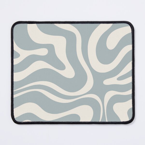 Item preview, Liquid Swirl Abstract Pattern in Cream and Light Blue-Grey designed and sold by kierkegaard.
