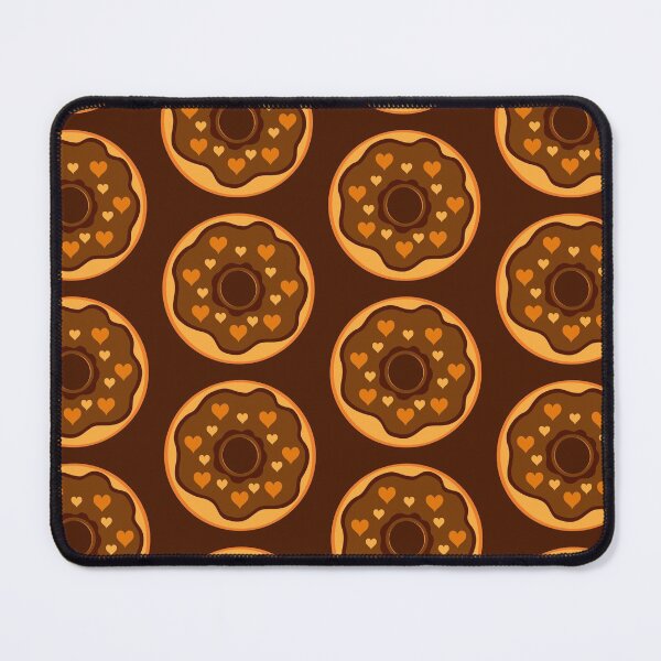 Item preview, Valentines Day Cute Hearts Doughnut Brown Orange Color designed and sold by MisPuHoney.