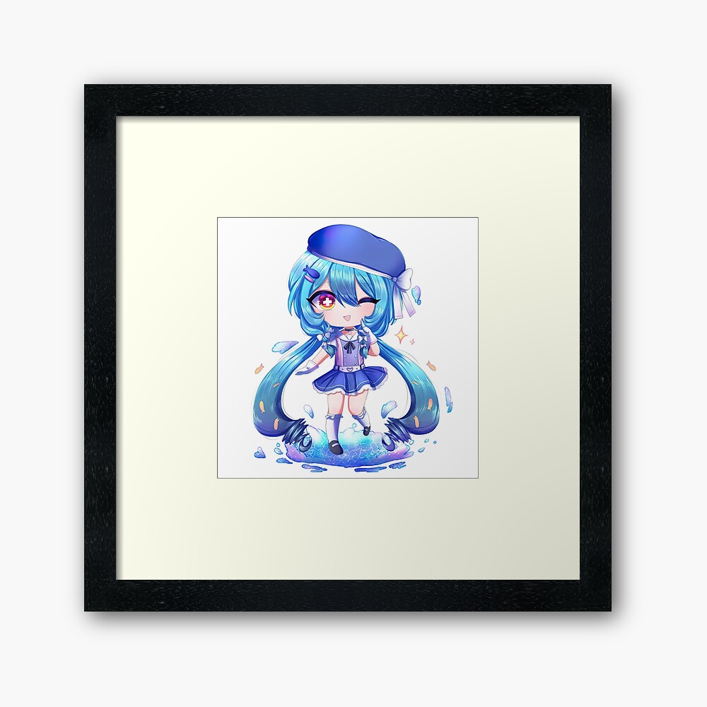 Lámina fotográfica for Sale con la obra «Gacha Life Chica Azul, serie Gacha  Life» de graphic-genie | Redbubble