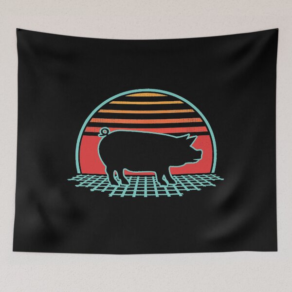 Item preview, Pig Retro Vintage 80s Style Farm Animal Lover designed and sold by danieljames11.