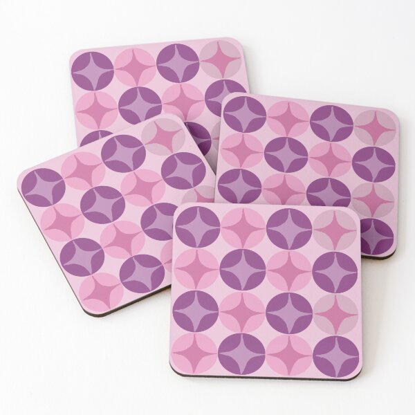 Item preview, Pink Geometric Forms Stars #circles Pattern  designed and sold by Manitarka.