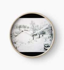 Snowy Rivington Pike Chinese Gardens Clock
