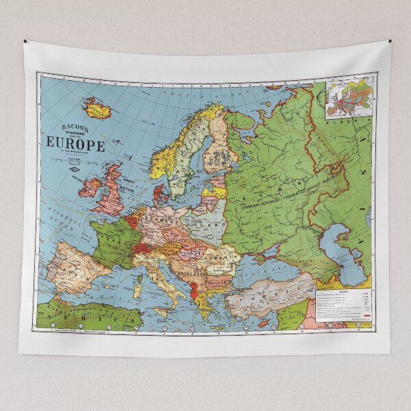 Item preview,  Bacon's standard map of Europe, 1923.  designed and sold by vintagemapstore.