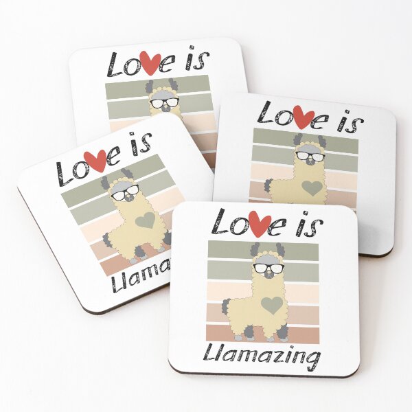 Item preview, Love is Llamazing-Cute llama loves with funny sunglasses designed and sold by AmeliaStore1.