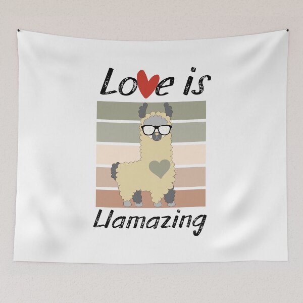 Item preview, Love is Llamazing-Cute llama loves with funny sunglasses designed and sold by AmeliaStore1.