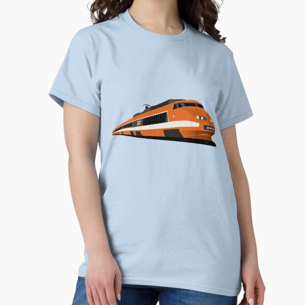 Vista previa del artículo con la obra «Tren de alta velocidad TGV naranja, SNCF TGV Sud-Est », diseñado y vendido por JonesyDave.