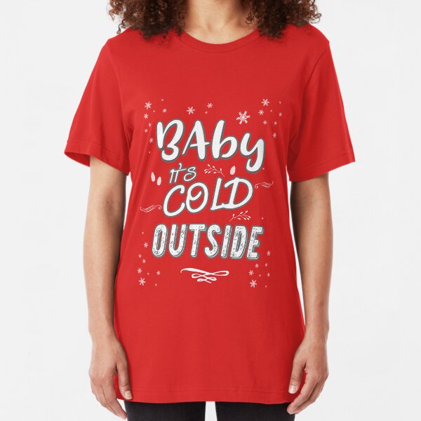 Fun Express Baby Its Cold Outside Holiday T-Shirt Unisex Large Color Black