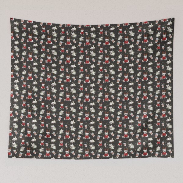Item preview, Christmas Westies black pattern designed and sold by ArtInPi.