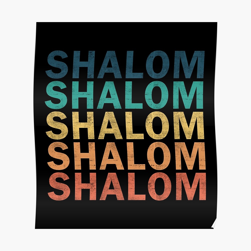 Shalom definition Poster for Sale by ThirdSkyAngel