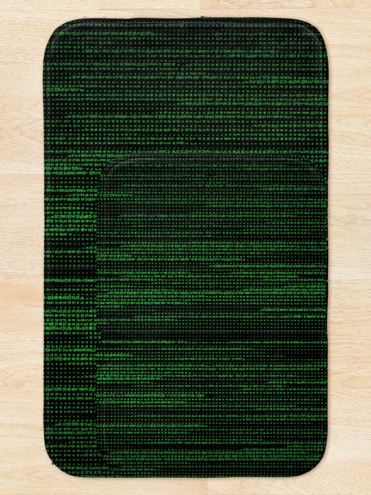 Thumbnail 5 of 6, Bath Mat, The Matrix Code Pattern designed and sold by simpleones.