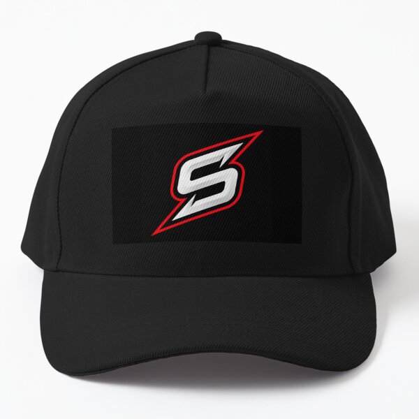 S logo script cap theredthread 帽子 Black S Logo art design black
