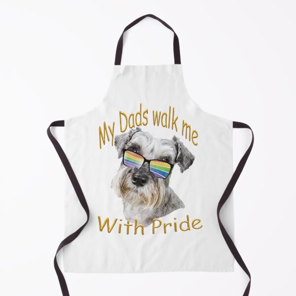 Item preview, My Dads walk me with Pride - cute Schnauzer Rainbow designed and sold by SadSacDesigns.