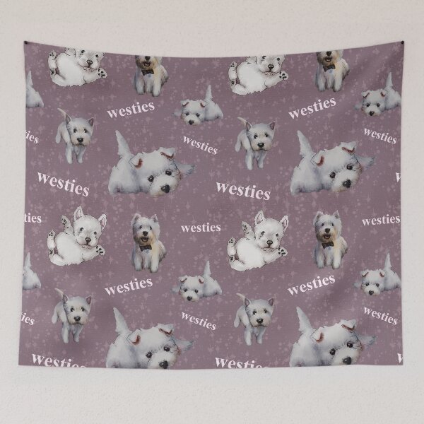 Item preview, Westies mom purple pattern designed and sold by ArtInPi.