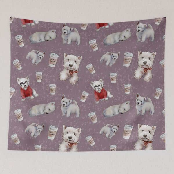 Item preview, Westies mom purple pattern designed and sold by ArtInPi.