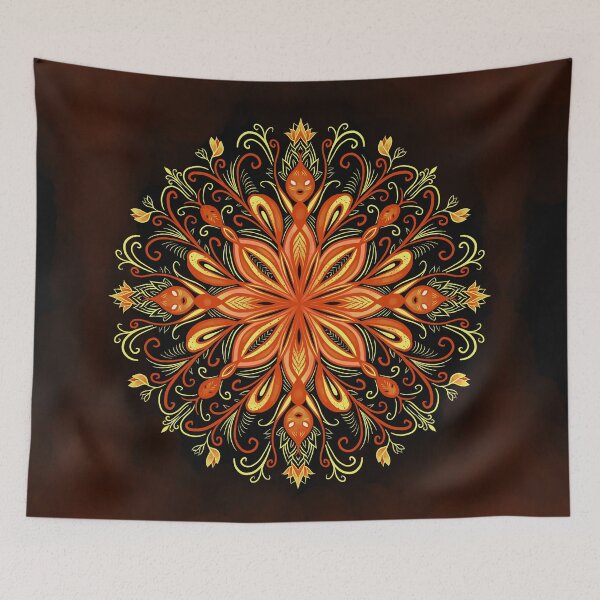 Item preview, Fire Flame Creatures Mandala designed and sold by Boriana Giormova.