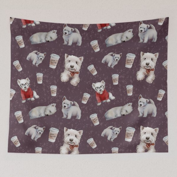Item preview, Westies mom dark purple pattern designed and sold by ArtInPi.