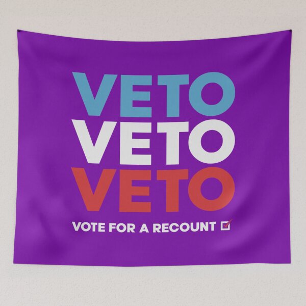 Item preview, Election T-Shirt'Veto Veto Veto' Vote For A Recount designed and sold by AinslieVo.