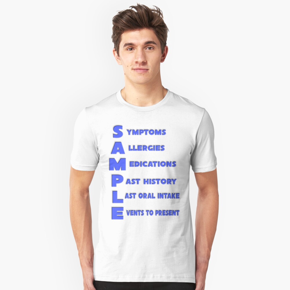 "Sample Mnemonic acronym for medical assessment." Tshirt by stuwdamdorp Redbubble