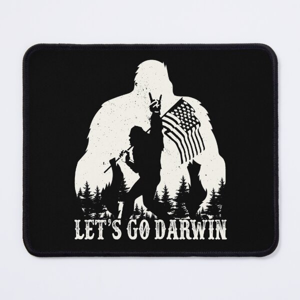 Item preview, Lets Go Darwin Funny Sarcastic Retro Bigfoot Let’s Go Darwin designed and sold by GraphifyArt.
