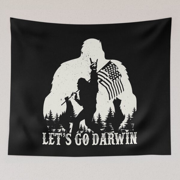 Item preview, Lets Go Darwin Funny Sarcastic Retro Bigfoot Let’s Go Darwin designed and sold by GraphifyArt.